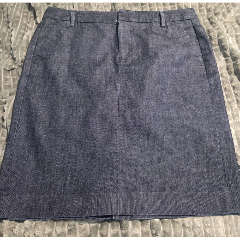 Gap Denim Skirt Womens 6 Charcoal Gray Black Stretch Straight Pencil Short Skirt